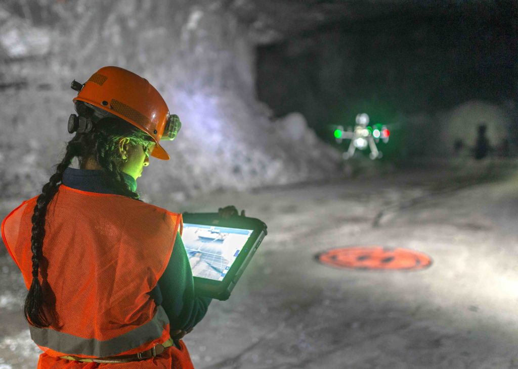 Flying Exyn's autonomous drones in an underground mine.